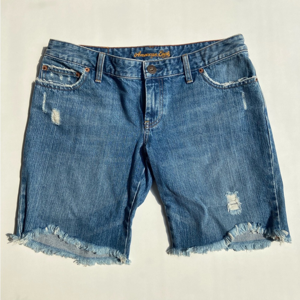 Vintage American eagle blue denim jean shorts